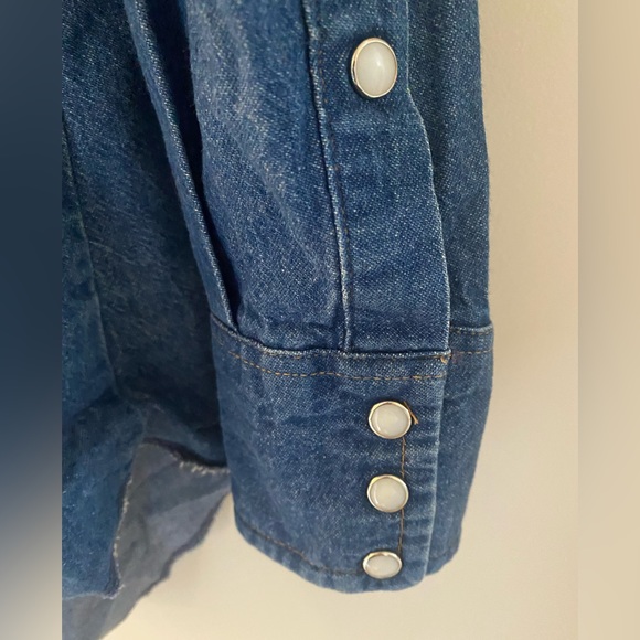 Vintage wrangler western denim button up - Picture 2 of 9